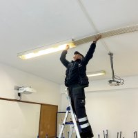 Novas lâmpadas LED na Escola Carlos Gargaté